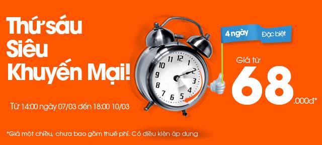 Vé máy bay Jetstar khuyến mãi Thứ sáu!